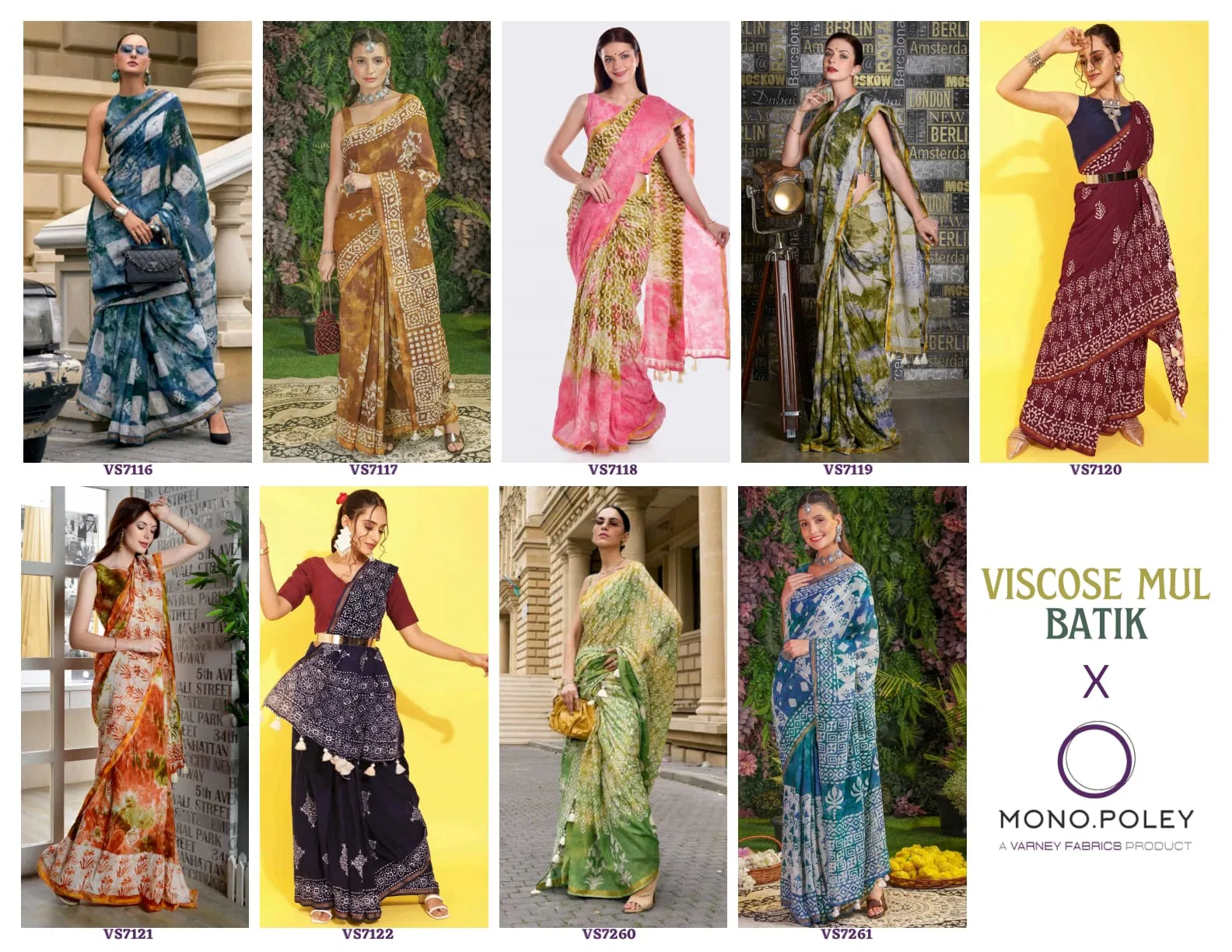 Viscose Mul Batik By Mono Poley Wholesale Fancy Saree Suppliers In India
